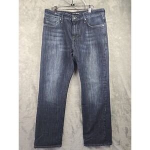 Mavi Jeans Men 34x29 Blue Matt Relaxed Straight Leg‎ Mid Rise Stretch Denim